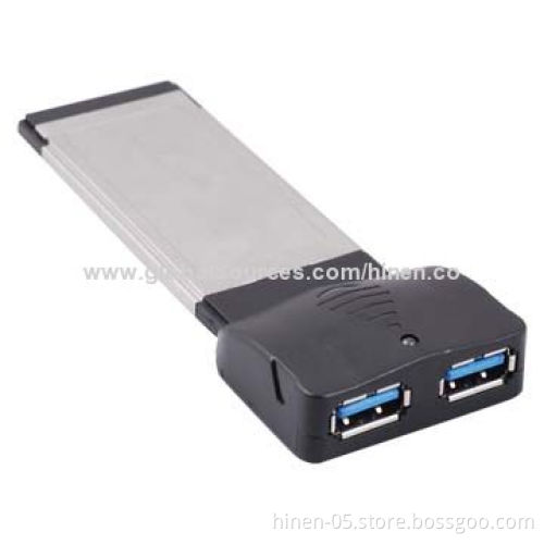 2-port USB3.0 Express Card, 34mm, Supports Microsoft's Windows Vista, XP and 7